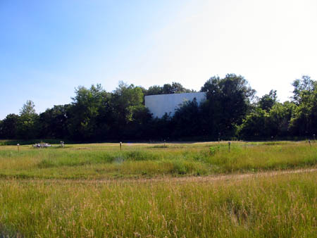 M-60 Drive-In Theatre - Screen And Lot - Photo From Water Winter Wonderland